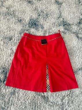 Burberry women nova check red golf mini skirt us 4 NWT
